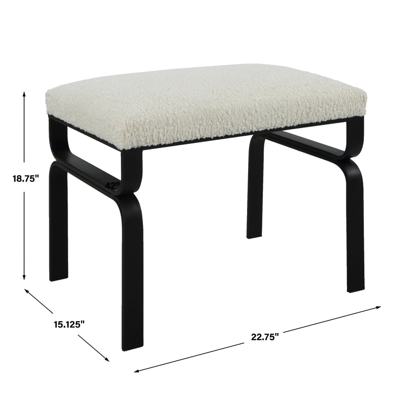 Benches, Ottomans & Stools Diverge White Shearling Small Bench 