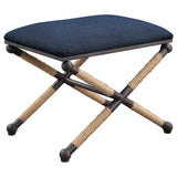 Benches, Ottomans & Stools Firth Small Navy Fabric Bench 