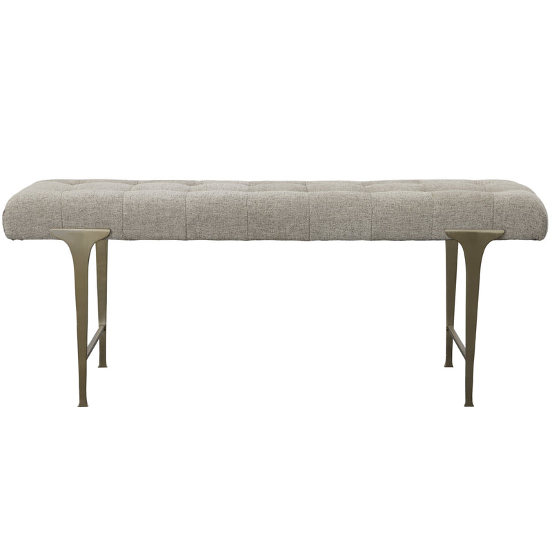 Benches, Ottomans & Stools Imperial Upholstered Gray Bench 