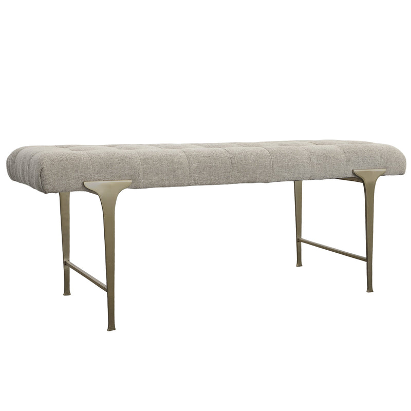 Benches, Ottomans & Stools Imperial Upholstered Gray Bench 