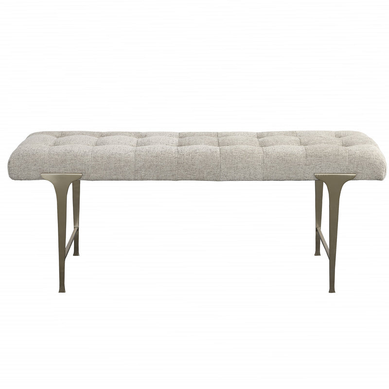 Benches, Ottomans & Stools Imperial Upholstered Gray Bench 