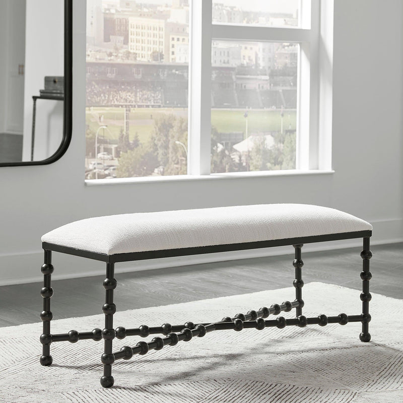 Benches, Ottomans & Stools Iron Drops Cushioned Bench 