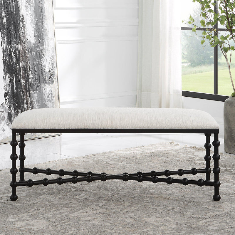 Benches, Ottomans & Stools Iron Drops Cushioned Bench 