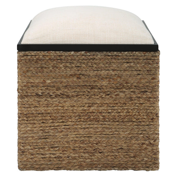 Benches, Ottomans & Stools Island Square Straw Accent Stool 