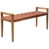 Benches, Ottomans & Stools Plait Woven Leather Bench 