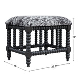 Benches, Ottomans & Stools Rancho Faux Cow Hide Small Bench 