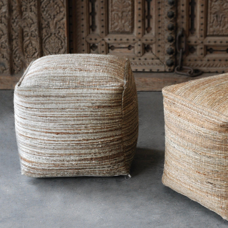 Benches, Ottomans & Stools Shiro Beige Pouf 