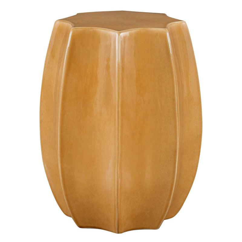 Benches, Ottomans & Stools Sunrise Amber Gloss Scalloped Garden Stool 