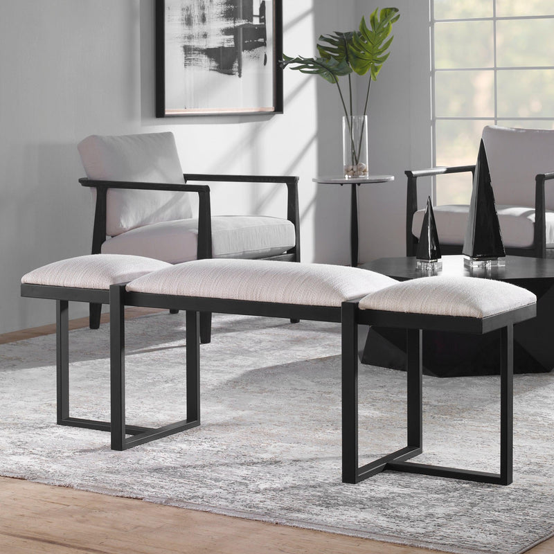 Benches, Ottomans & Stools Triple Cloud Modern Upholstered Bench 