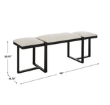 Benches, Ottomans & Stools Triple Cloud Modern Upholstered Bench 