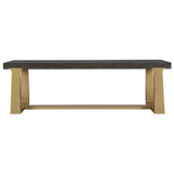 Benches, Ottomans & Stools Voyage Brass And Wood Bench 