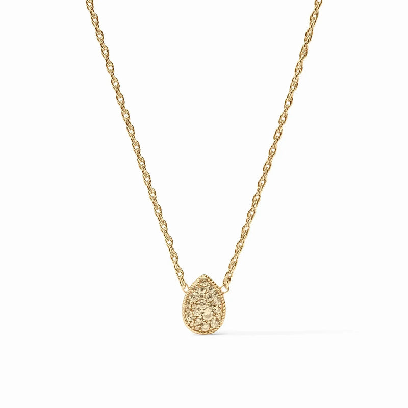 Jewelry Pavé Teardrop Delicate Necklace // Citrine 
