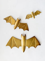 Winged Bats Wall Decor - Brass Set of 3