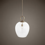  Calix 1 Light Pendant // Brushed Brass 