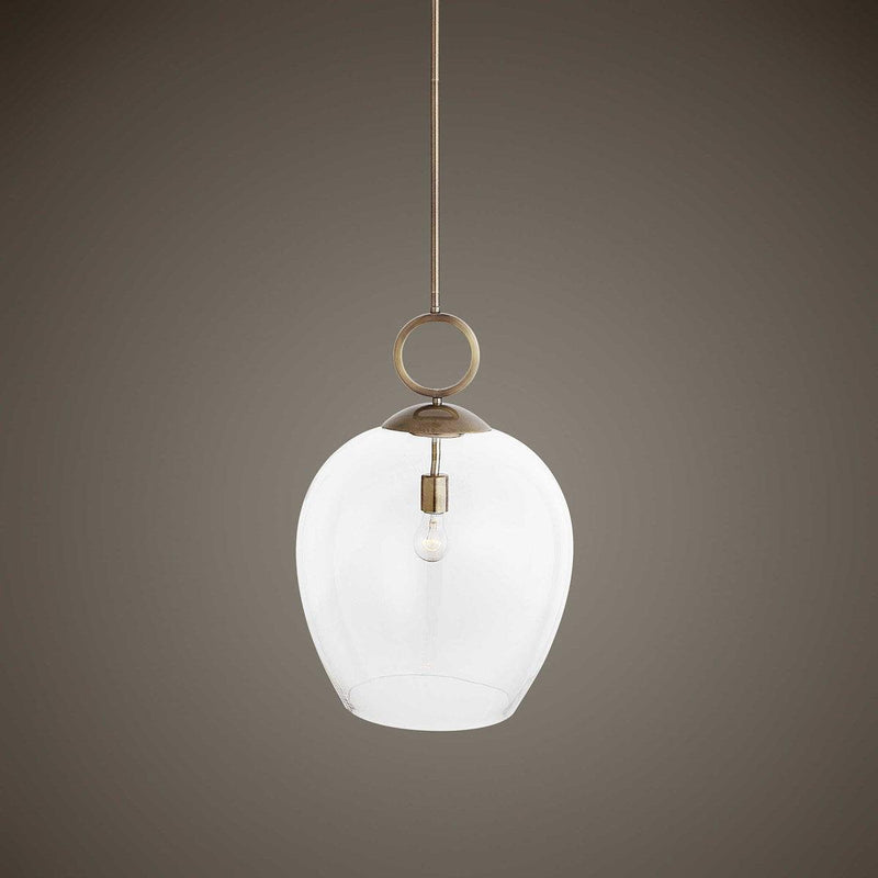  Calix 1 Light Pendant // Brushed Brass 