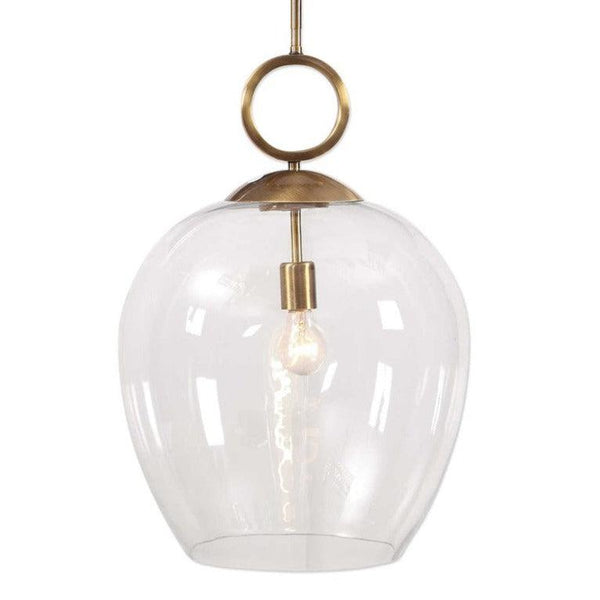  Calix 1 Light Pendant // Brushed Brass 