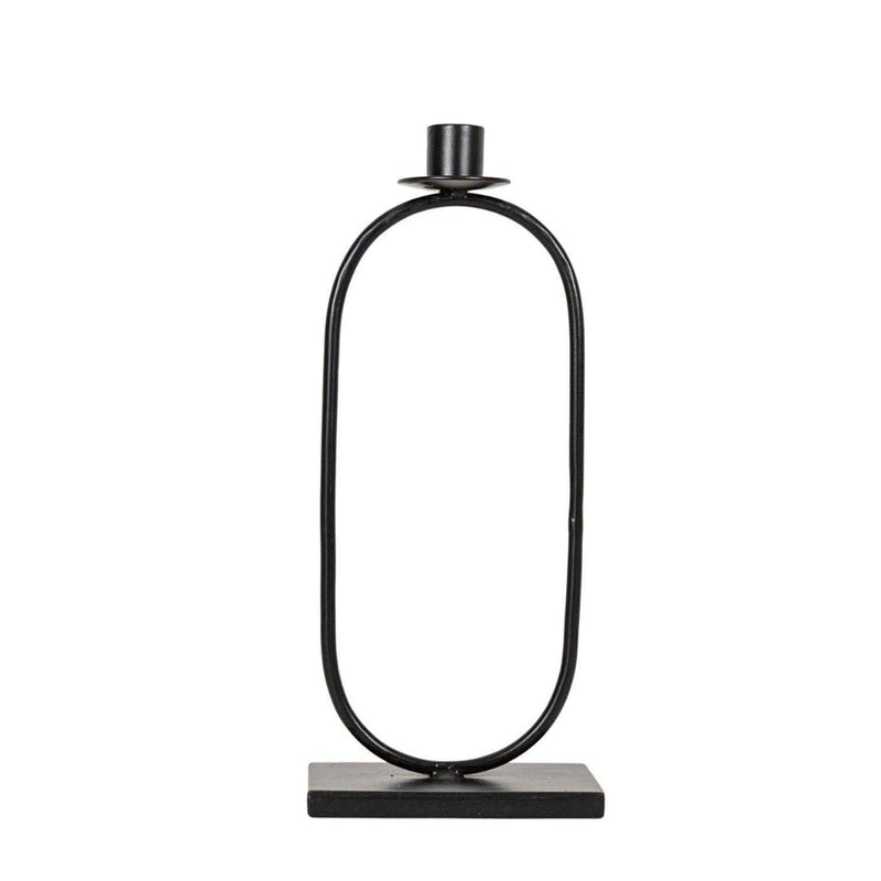 Candle Holders Oval Taper Candle Holder // Black 