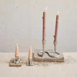 Candle Holders Wavy Taper Holder // Nickle 