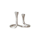 Candle Holders Wavy Taper Holder // Nickle 