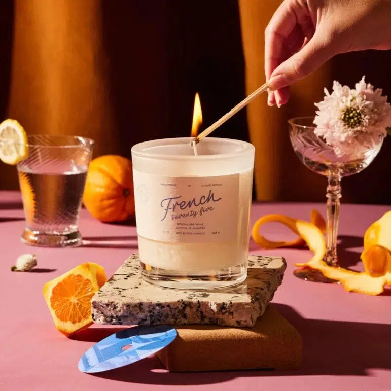 Candles & Matches French 75 Classic Cocktail Candle // 2 Sizes 