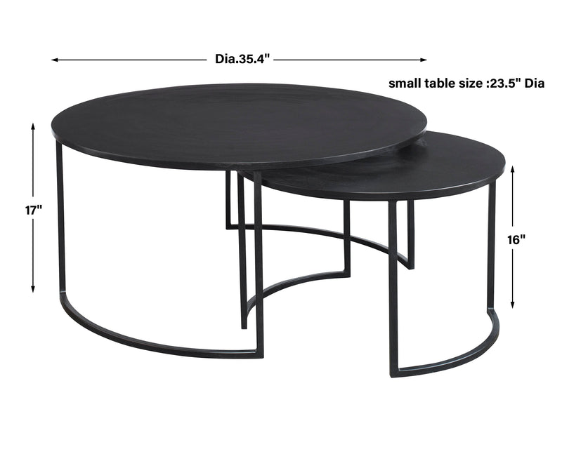 Coffee Table Barnette Modern Nesting Coffee Tables S/2 