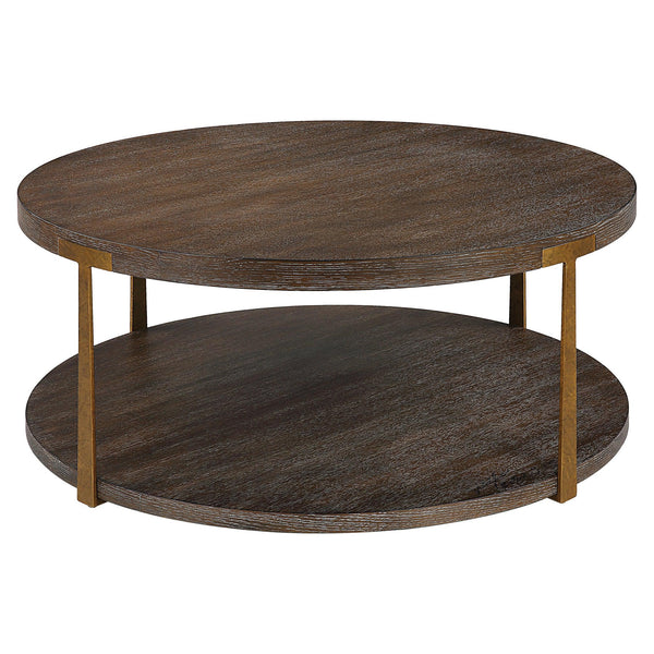 Coffee Table Palisade Round Wood Coffee Table 