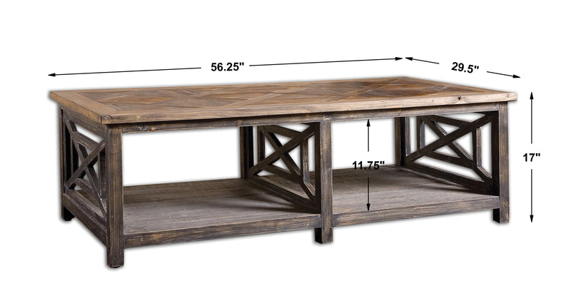 Coffee Table Spiro Reclaimed Wood Cocktail Table 