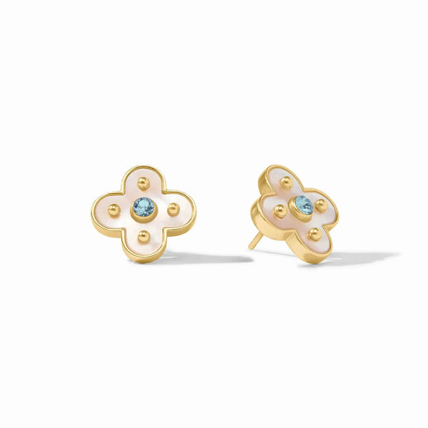 Jewelry Colette Stud // Chalcedony Blue 