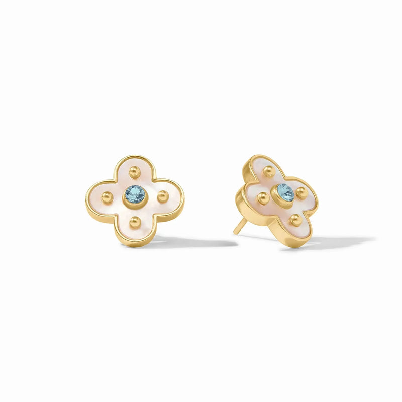 Jewelry Colette Stud // Chalcedony Blue 