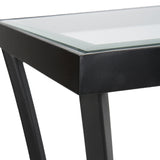 Console & Sofa Tables Alayna Black Metal & Glass Console Table 