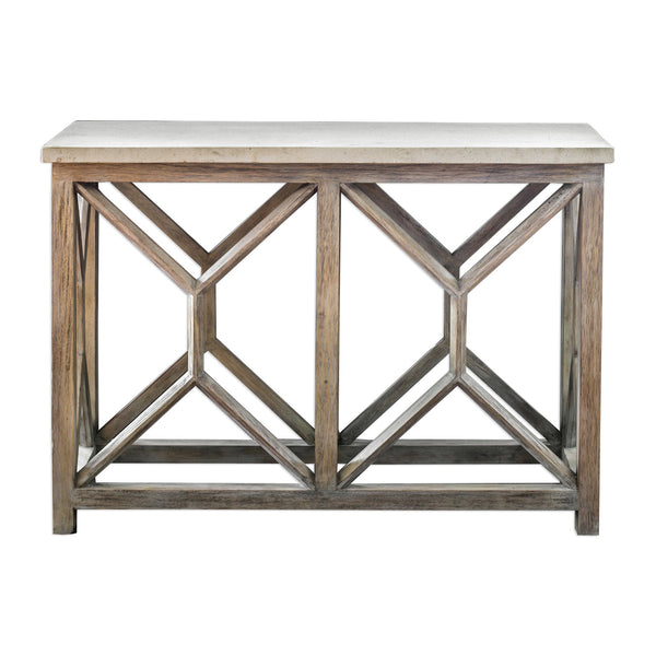 Console & Sofa Tables Catali Ivory Stone Console Table 