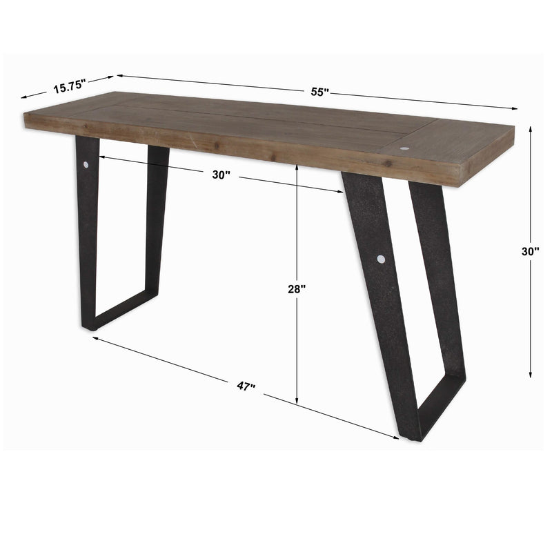 Console & Sofa Tables Freddy Weathered Console Table 