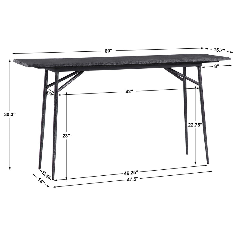 Console & Sofa Tables Kaduna Slate Console Table 