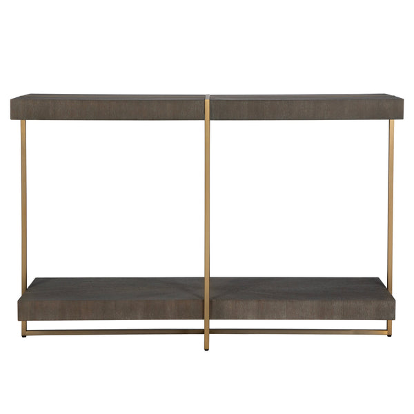 Console & Sofa Tables Taja Modern Brass / Wood Console Table 