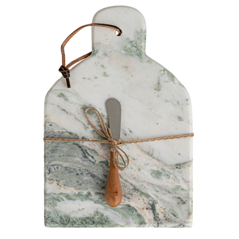 Cheese & Cutting Boards Marble Cheese/Cutting Board w/ Canape Knife, Set of 2 (Each One Will Vary) 