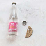 Barware Metal Lemon Slice Shaped Bottle Opener, Antique Gold Finish 