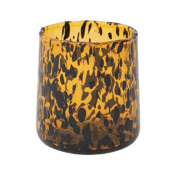 Drinking Glasses 10 oz. Confetti Drinking Glass, Tortoise Shell Finish 