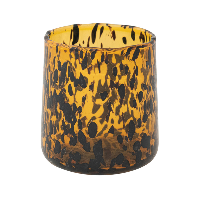 Drinking Glasses 10 oz. Confetti Drinking Glass, Tortoise Shell Finish 