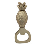 Barware Cast Aluminum & Stainless Steel Pineapple Shaped Bottle Opener, Gold Finish 