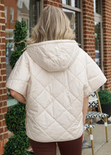 Lifestyle Carrie Quilted Short Sleeve Poncho 