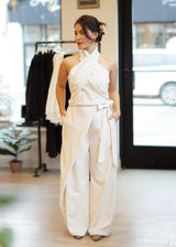  Sloane Pinstripe Halter Top 