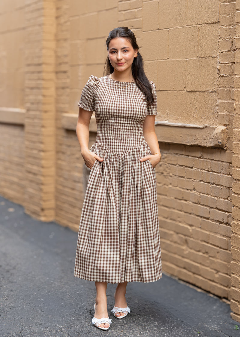 Bianca Midi Dress - Drop Waisted