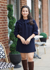 Beau Tie Sweater // Navy