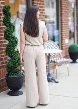 Lifestyle Tan Wide Leg Pants 