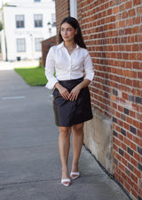 Cooper Canal Pleat Shirt // Ivory
