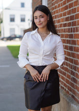 Cooper Canal Pleat Shirt // Ivory
