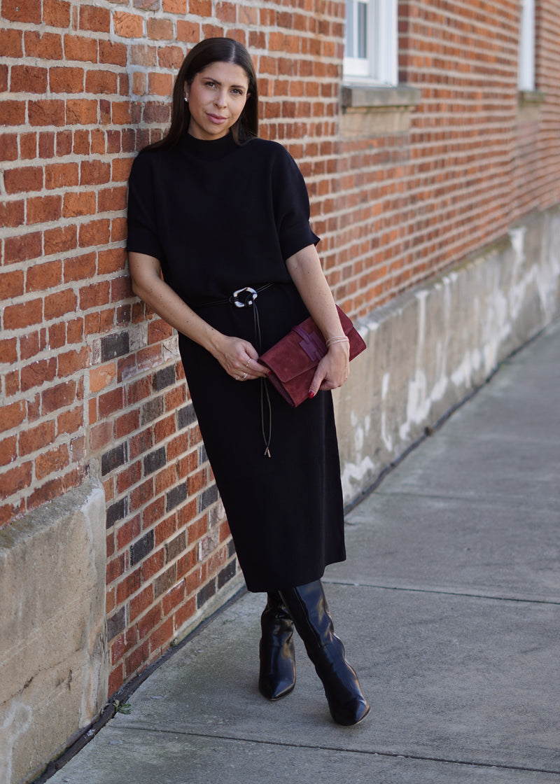 Anica Knit Midi Dress with Belt