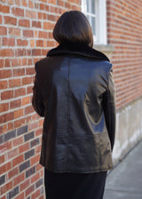Maud Vegan Leather Jacket // Black