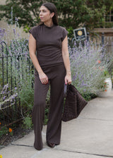 Brady Mock Neck Sweater Lounge Set // Cocoa