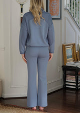 Lifestyle Rowan Quarter Zip Sweater // Slate 